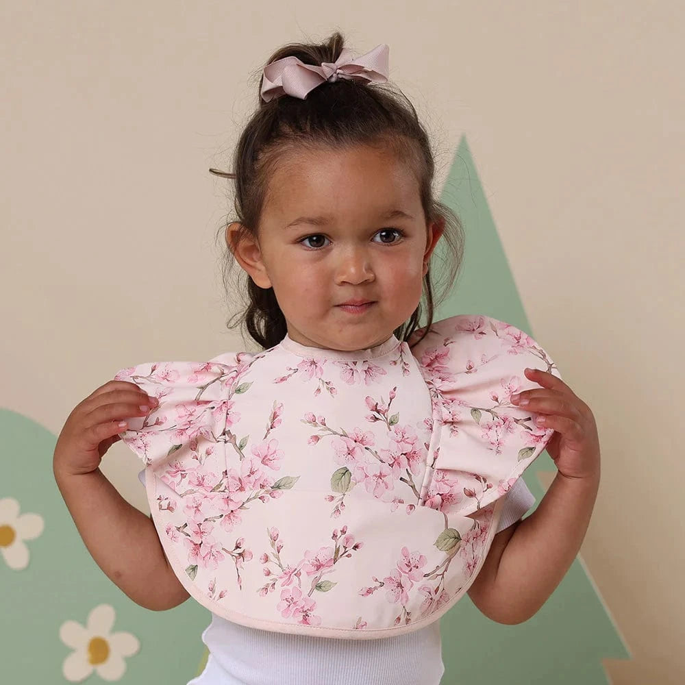 Snuggle Hunny Kids Accessory Bib Cherry Blossom Frill Snuggle Bib