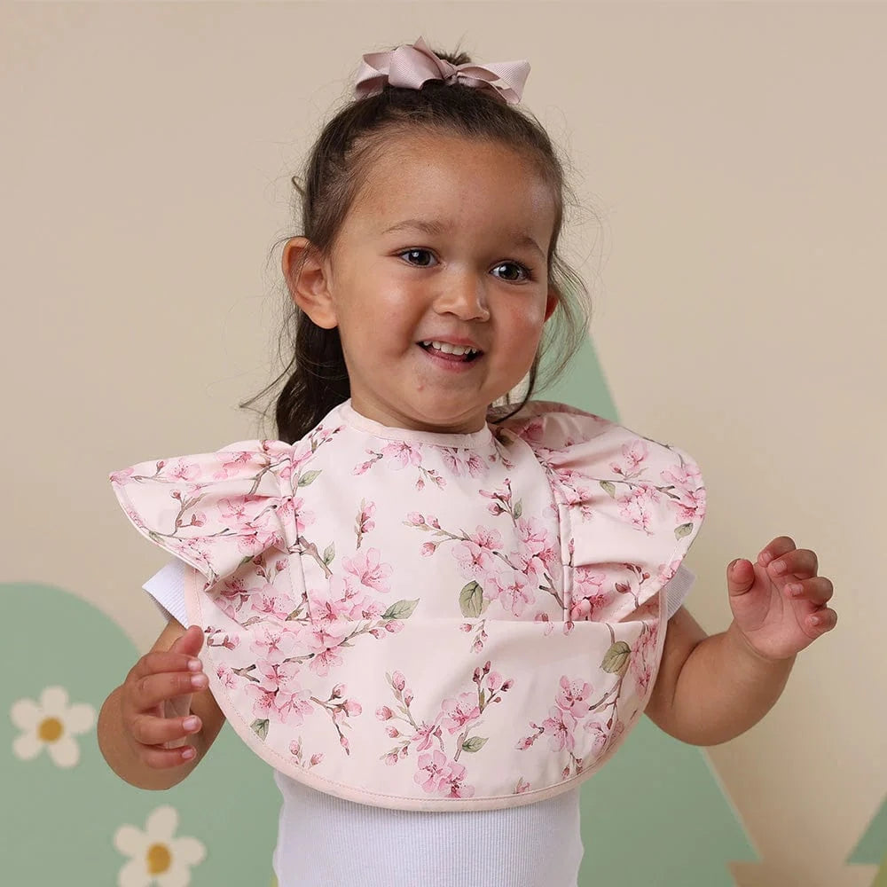 Snuggle Hunny Kids Accessory Bib Cherry Blossom Frill Snuggle Bib