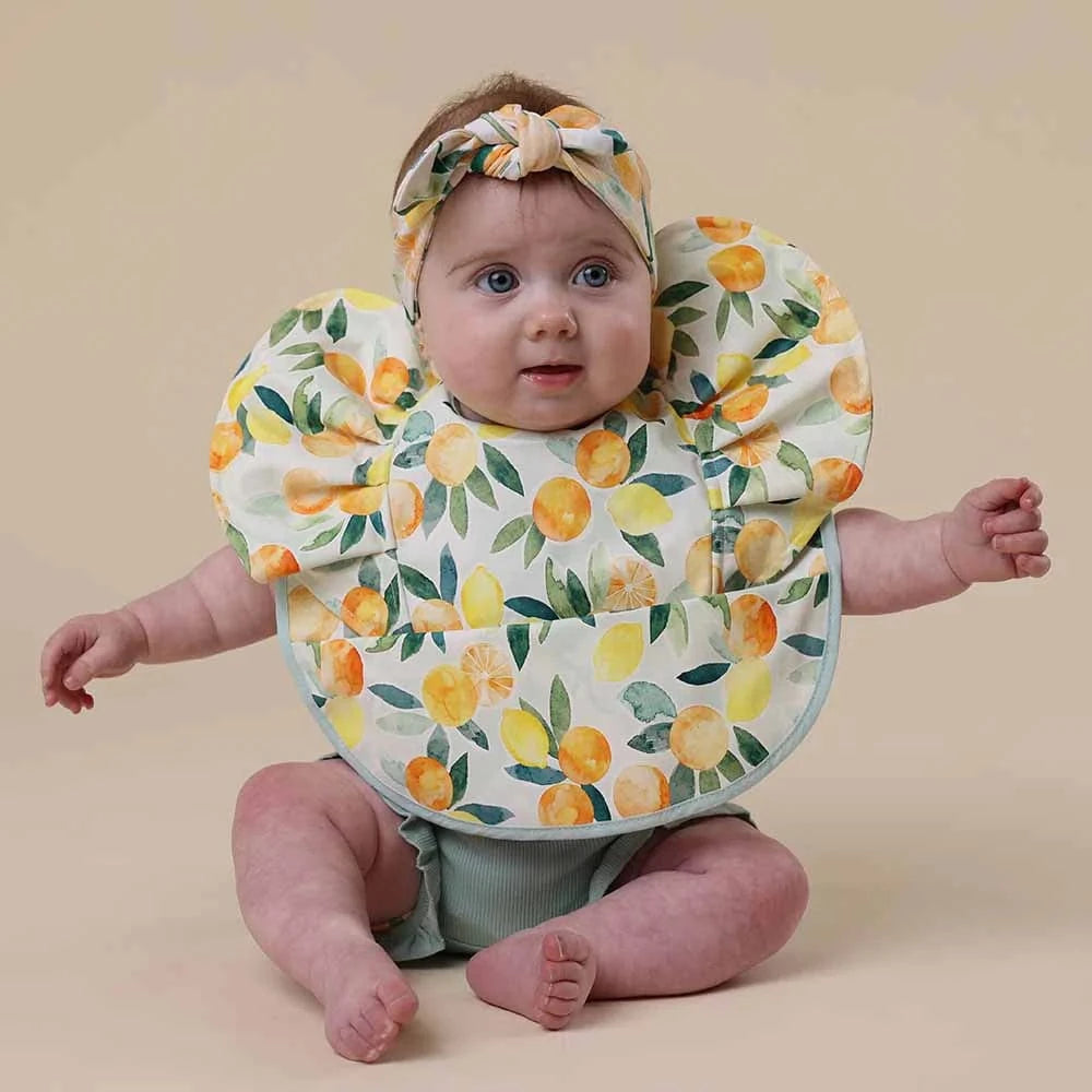 Snuggle Hunny Kids Accessory Bib Citrus Squeeze Frill Snuggle Bib