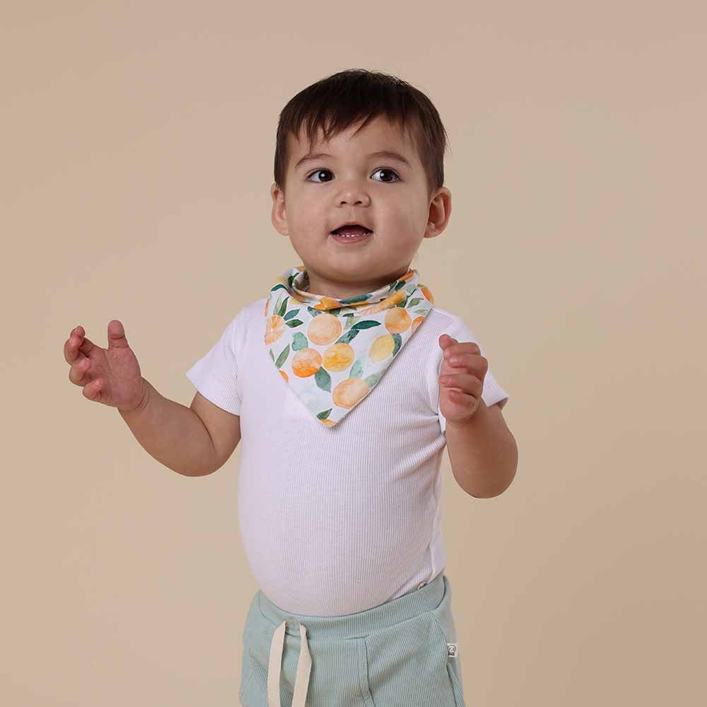 Snuggle Hunny Kids Accessory Bib Citrus Squeeze Organic Dribble Bib