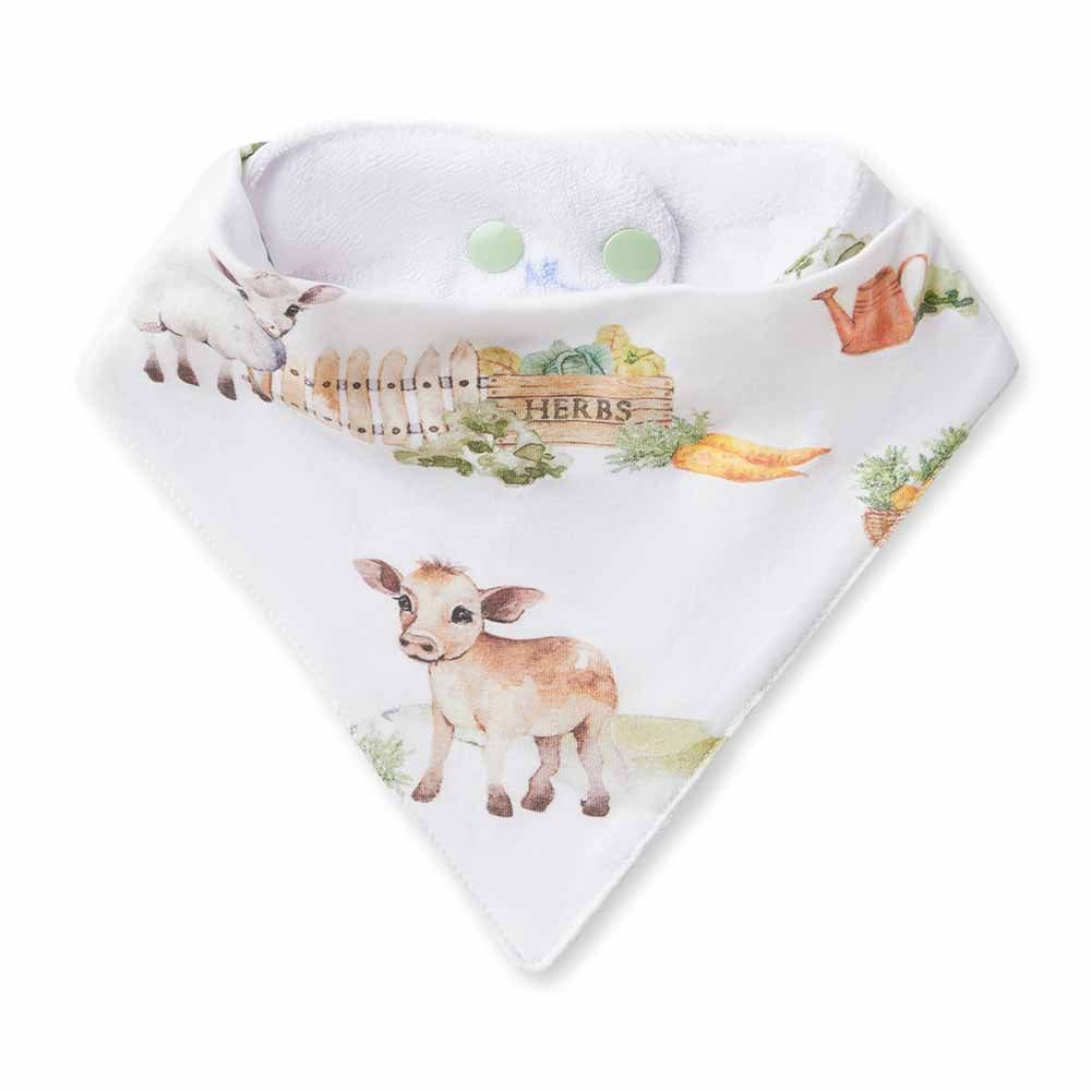 Snuggle Hunny Kids Accessory Bib Farm Organic Dribble Bib