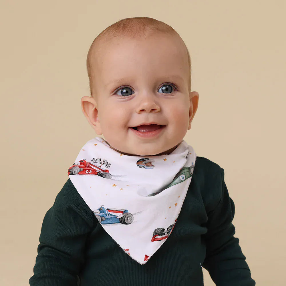 Snuggle Hunny Kids Accessory Bib Little Racers Organic Dribble Bib