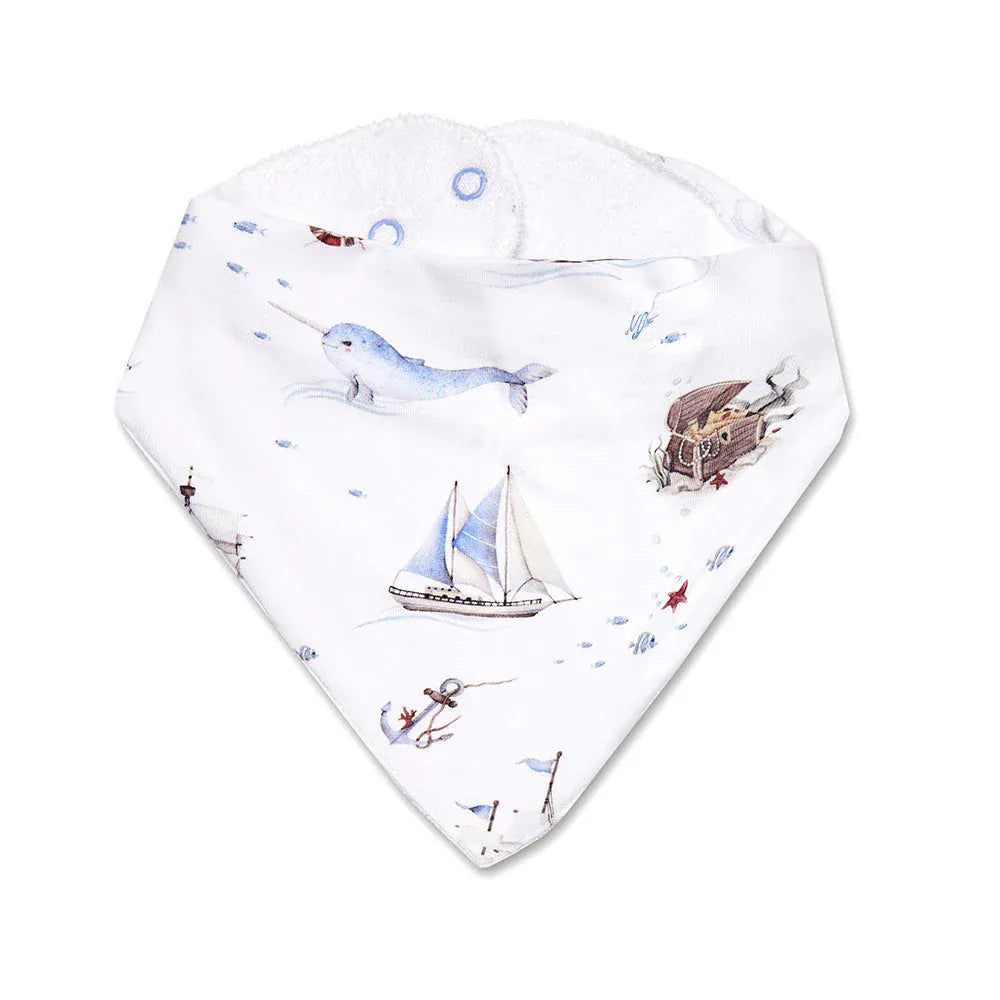 Snuggle Hunny Kids Accessory Bib Set Sail Organic Dribble Bib