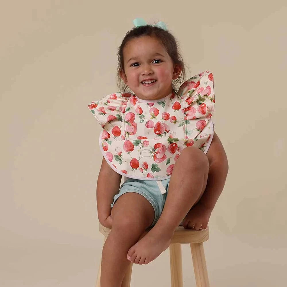 Snuggle Hunny Kids Accessory Bib Strawberry Frill Snuggle Bib