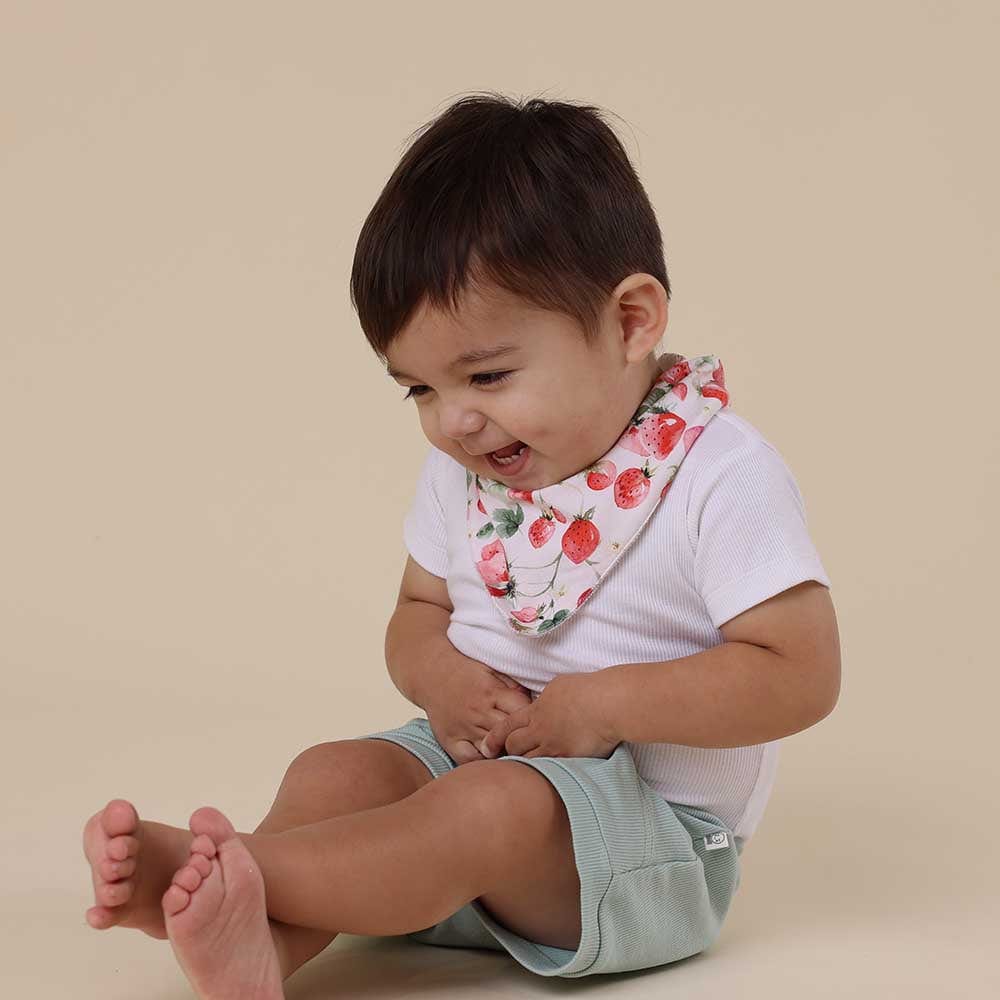 Snuggle Hunny Kids Accessory Bib Strawberry Organic Dribble Bib