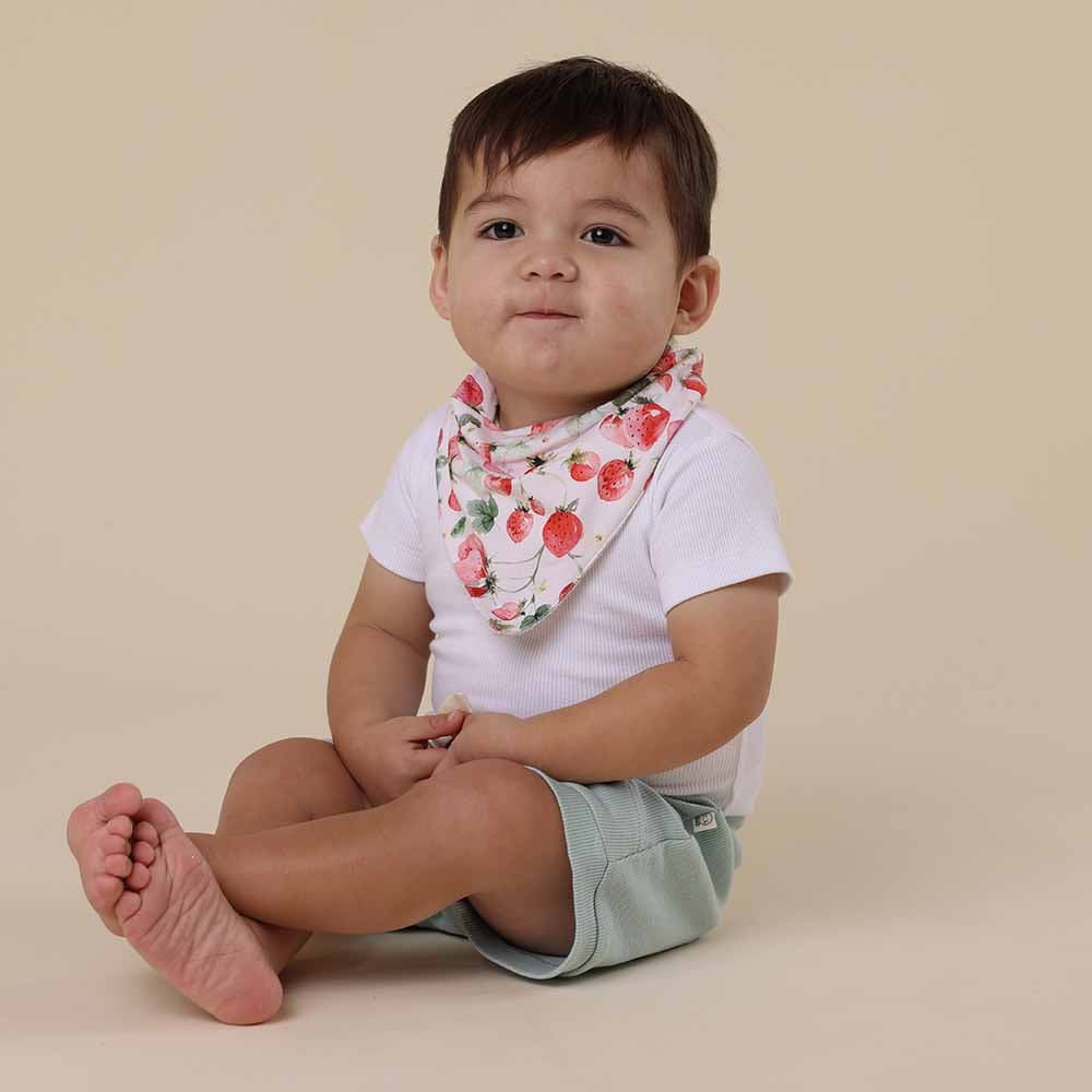 Snuggle Hunny Kids Accessory Bib Strawberry Organic Dribble Bib