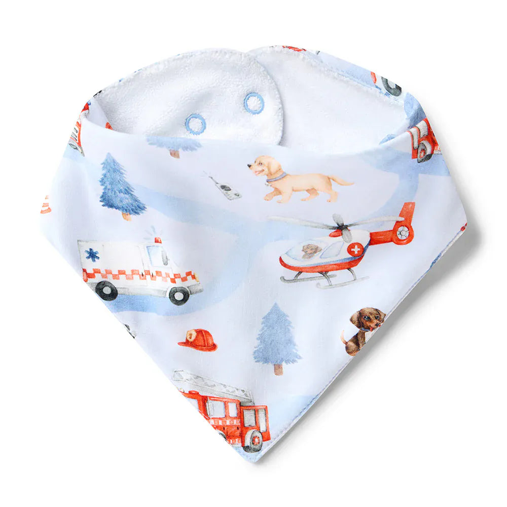 Snuggle Hunny Kids Accessory Bib To The Rescue Organic Dribble Bib