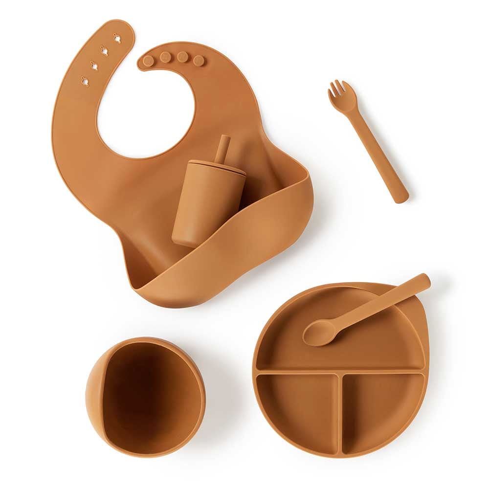 Snuggle Hunny Kids Accessory Feeding Chestnut Silicone Meal Kit