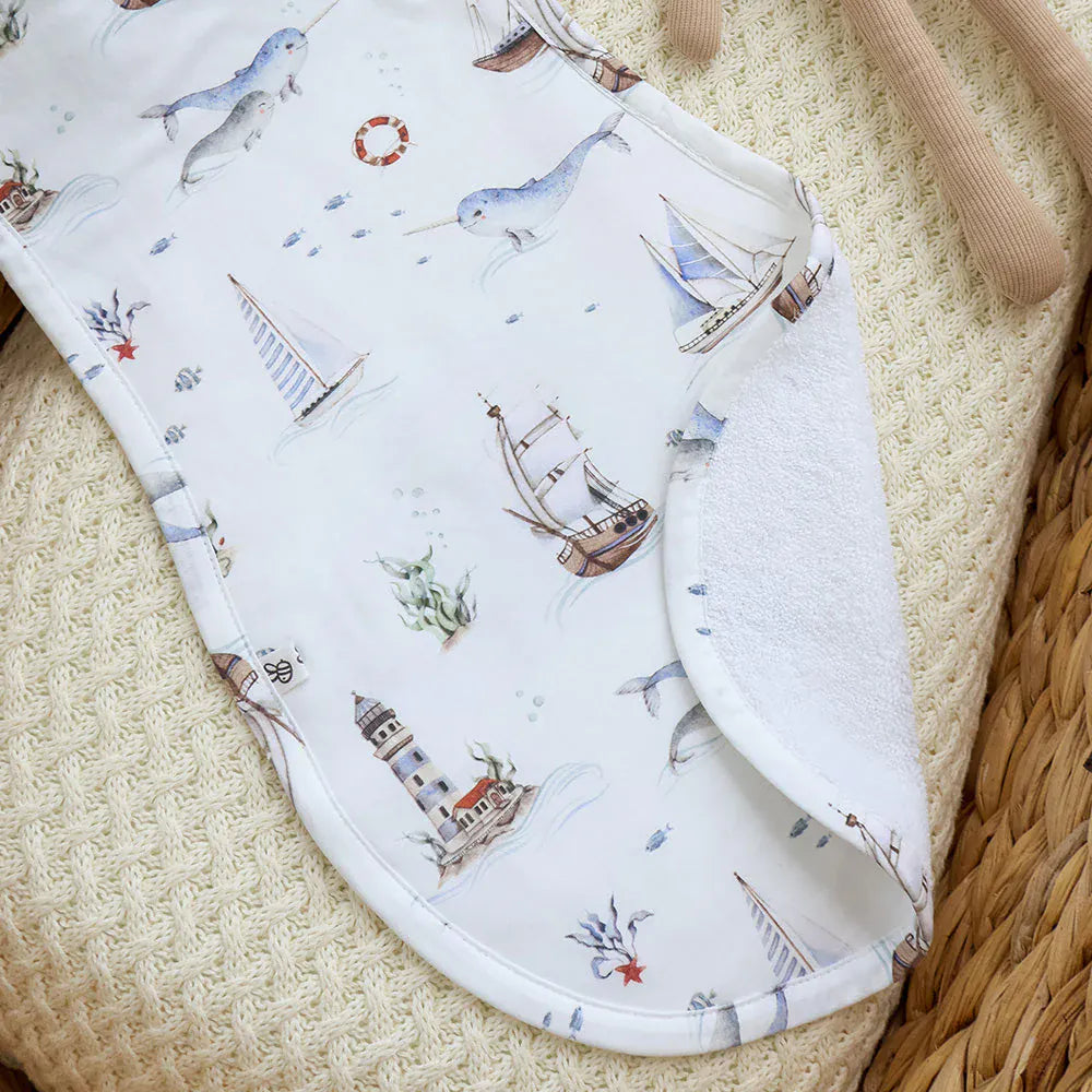 Snuggle Hunny Kids Accessory Feeding Set Sail Organic Cotton Burp Cloth