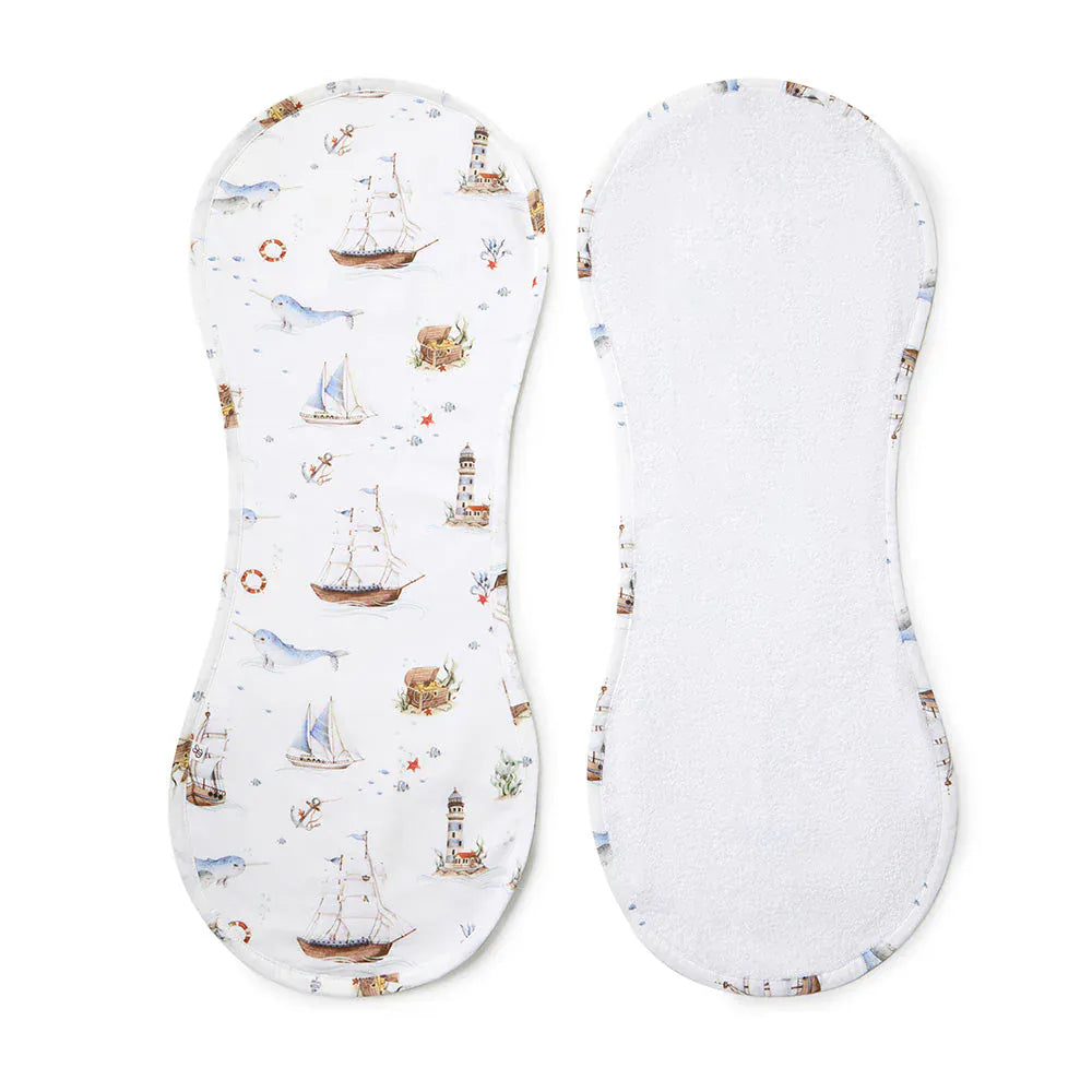 Snuggle Hunny Kids Accessory Feeding Set Sail Organic Cotton Burp Cloth