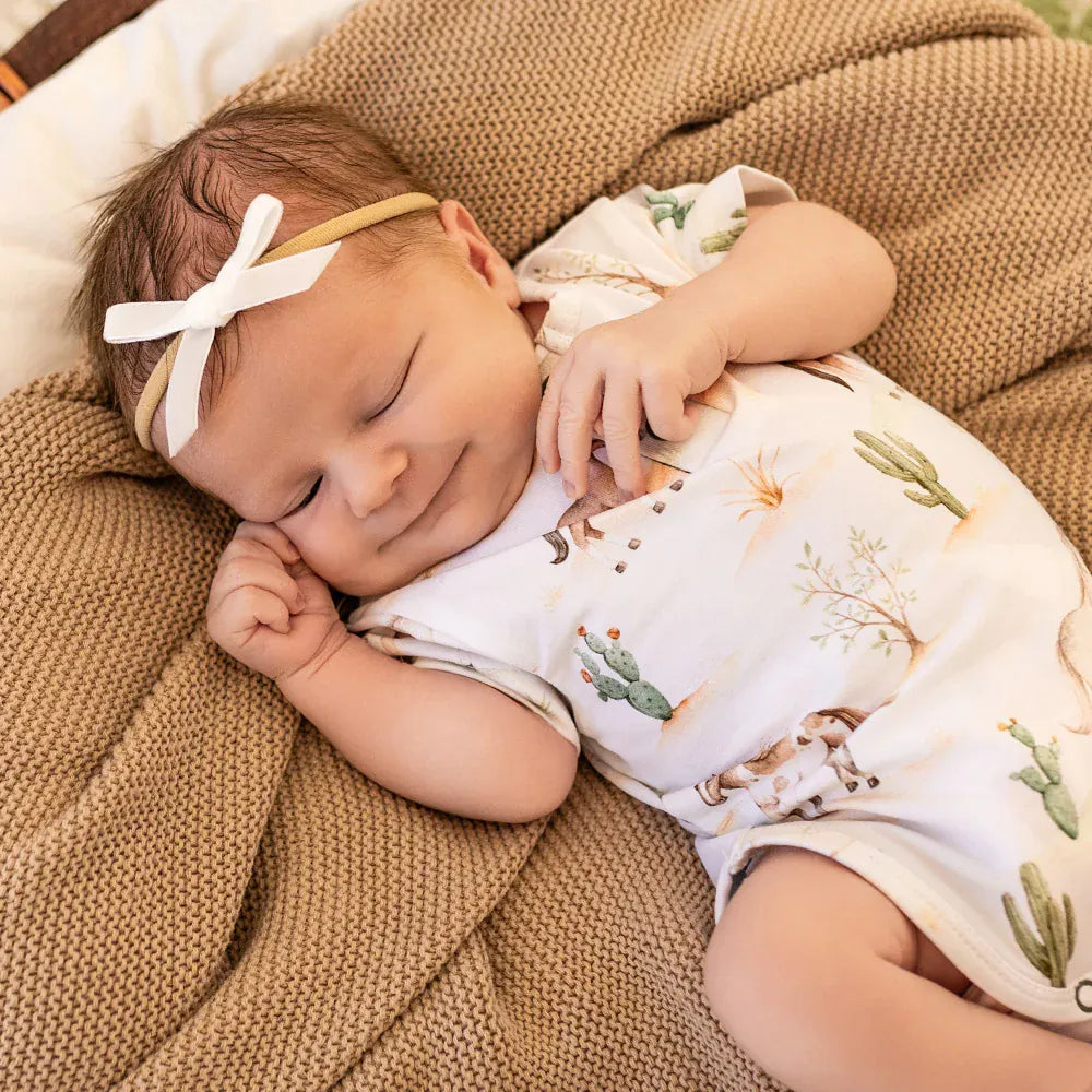 Snuggle Hunny Kids Boys Onesie Wild Horses Short Sleeve Organic Bodysuit