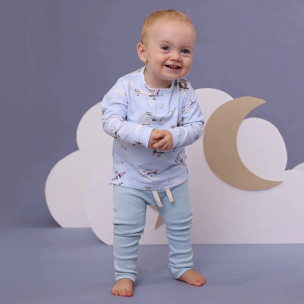Baby Blue Organic Pants Parnell Baby Boutique