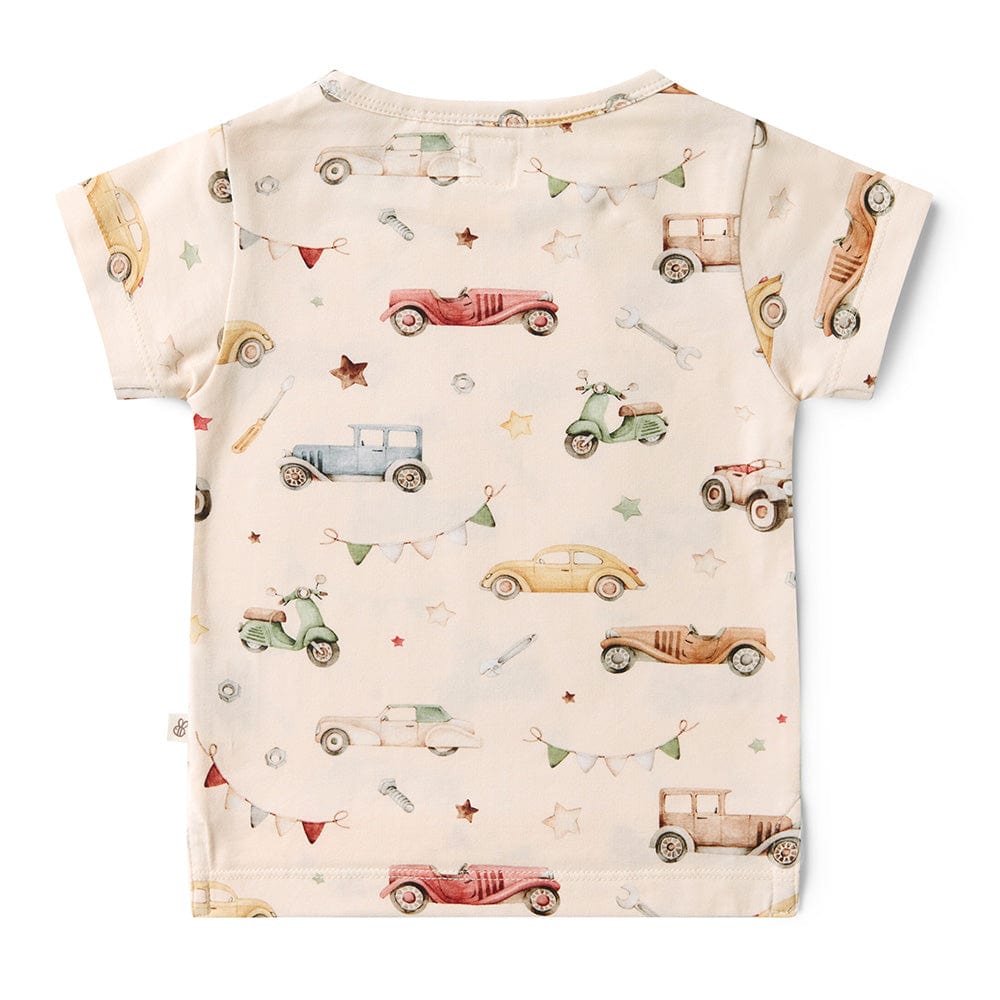 Snuggle Hunny Kids Boys Tops Vintage Cars Organic T-Shirt