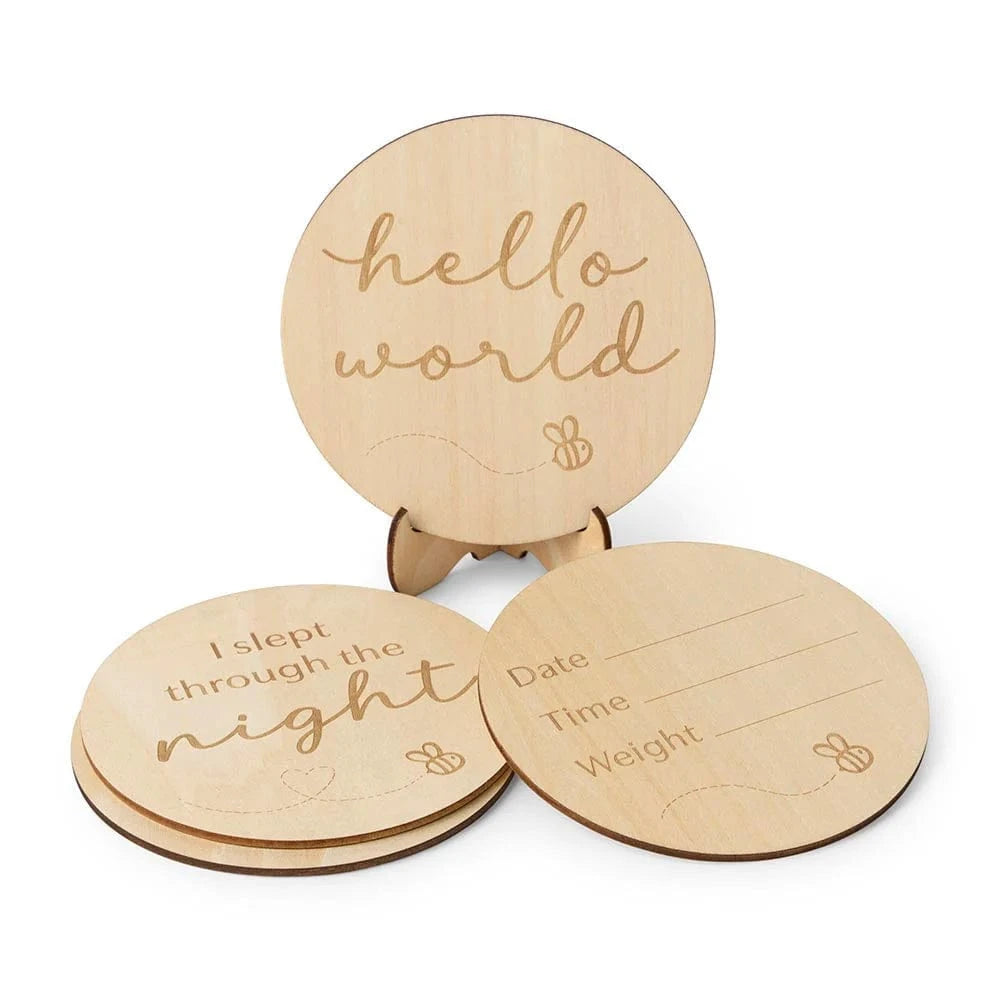 Snuggle Hunny Kids Gift Misc Busy Bee Wooden Milestone Cards