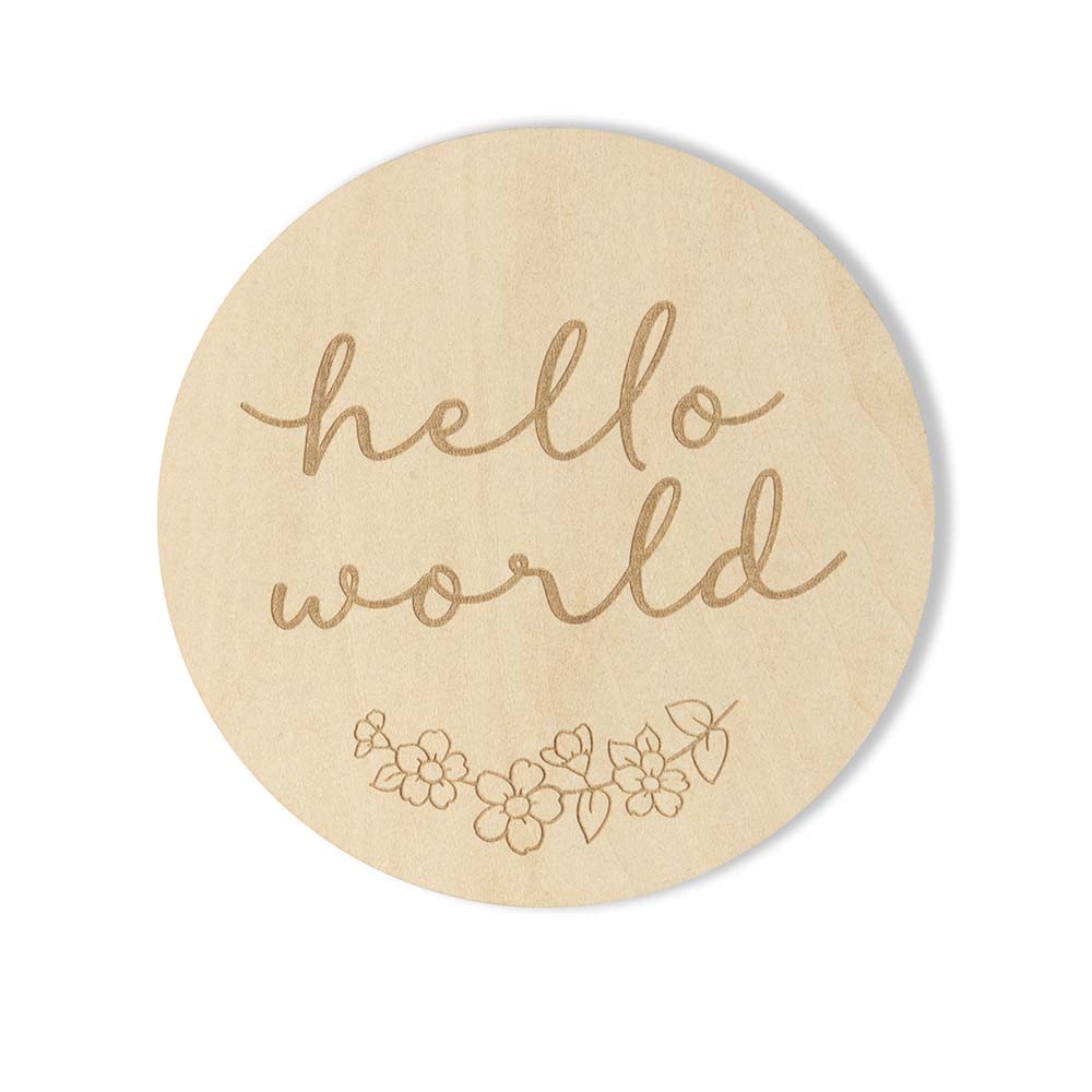 Snuggle Hunny Kids Gift Misc Floral Wooden Milestone Cards