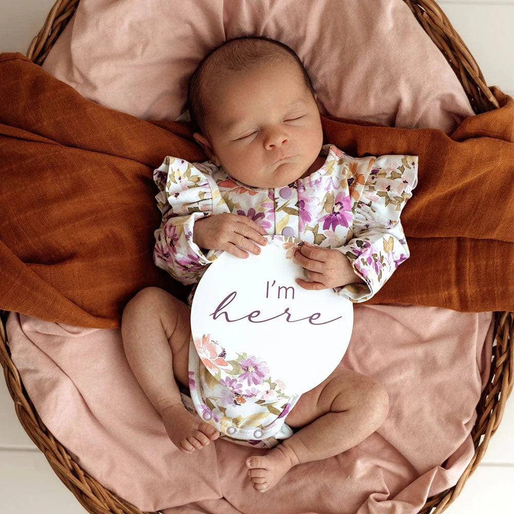 Snuggle Hunny Kids Gift Misc Isla & Lilac Reversible Milestone Cards