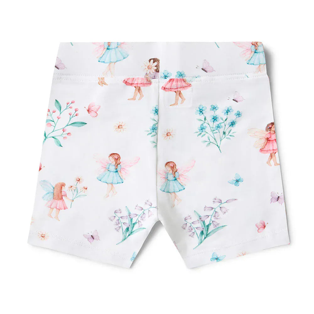 Snuggle Hunny Kids Girls Bottoms Fairy Garden Organic Bike Shorts