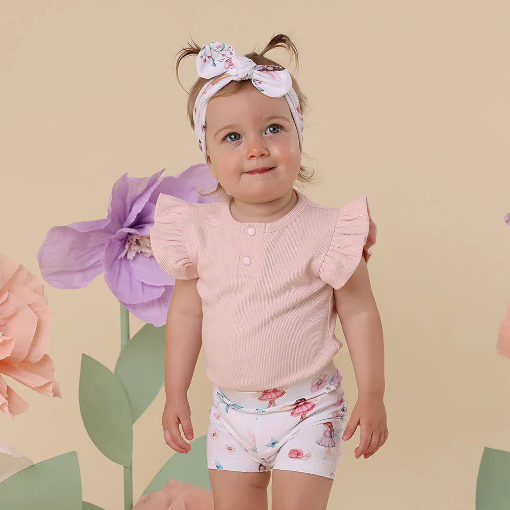 Snuggle Hunny Kids Girls Bottoms Fairy Garden Organic Bike Shorts