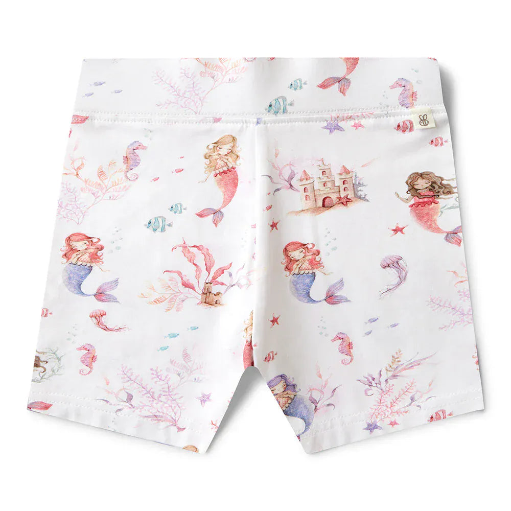Snuggle Hunny Kids Girls Bottoms Mermaid Organic Bike Shorts