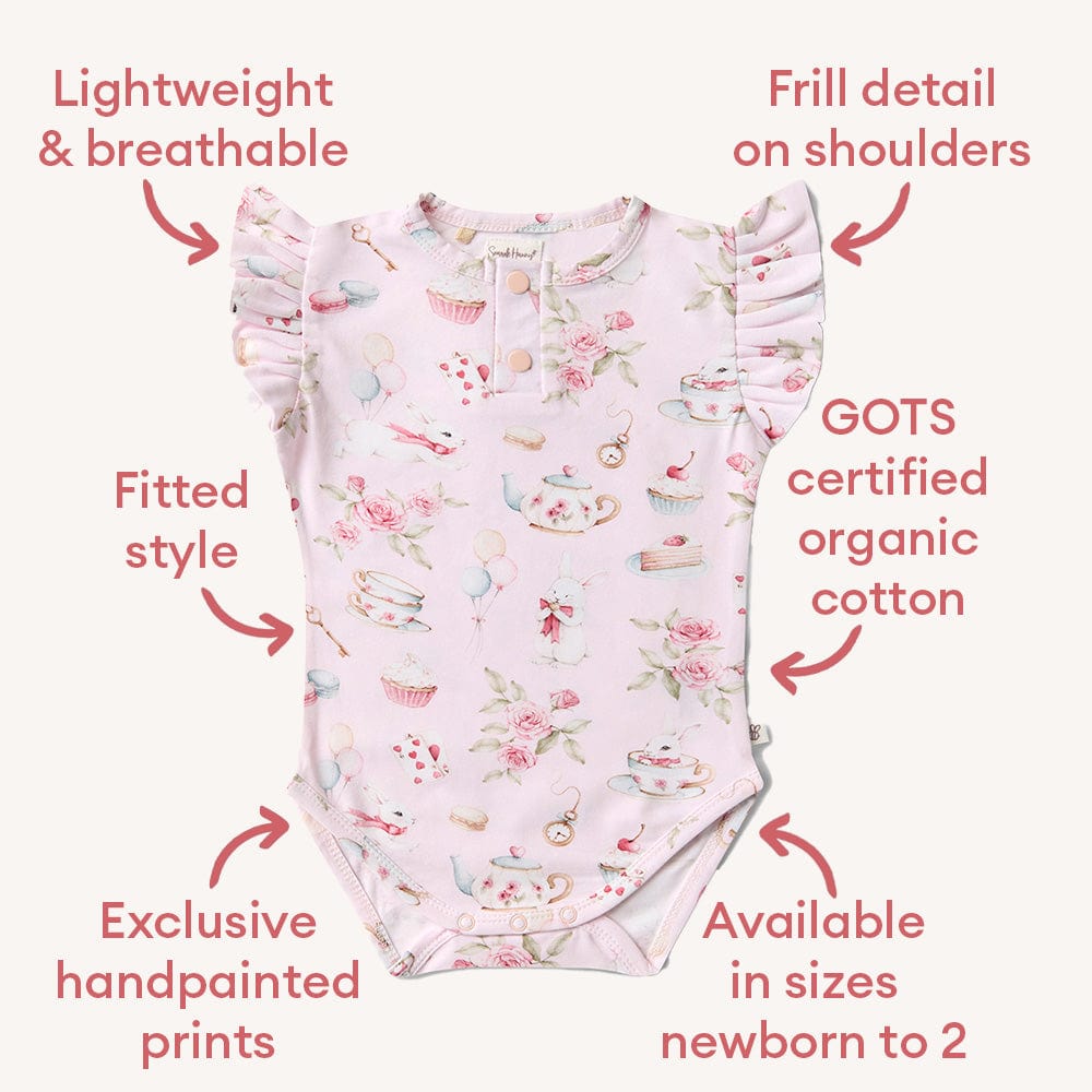 Snuggle Hunny Kids Girls Dress Alice's Tea Party Bodysuit