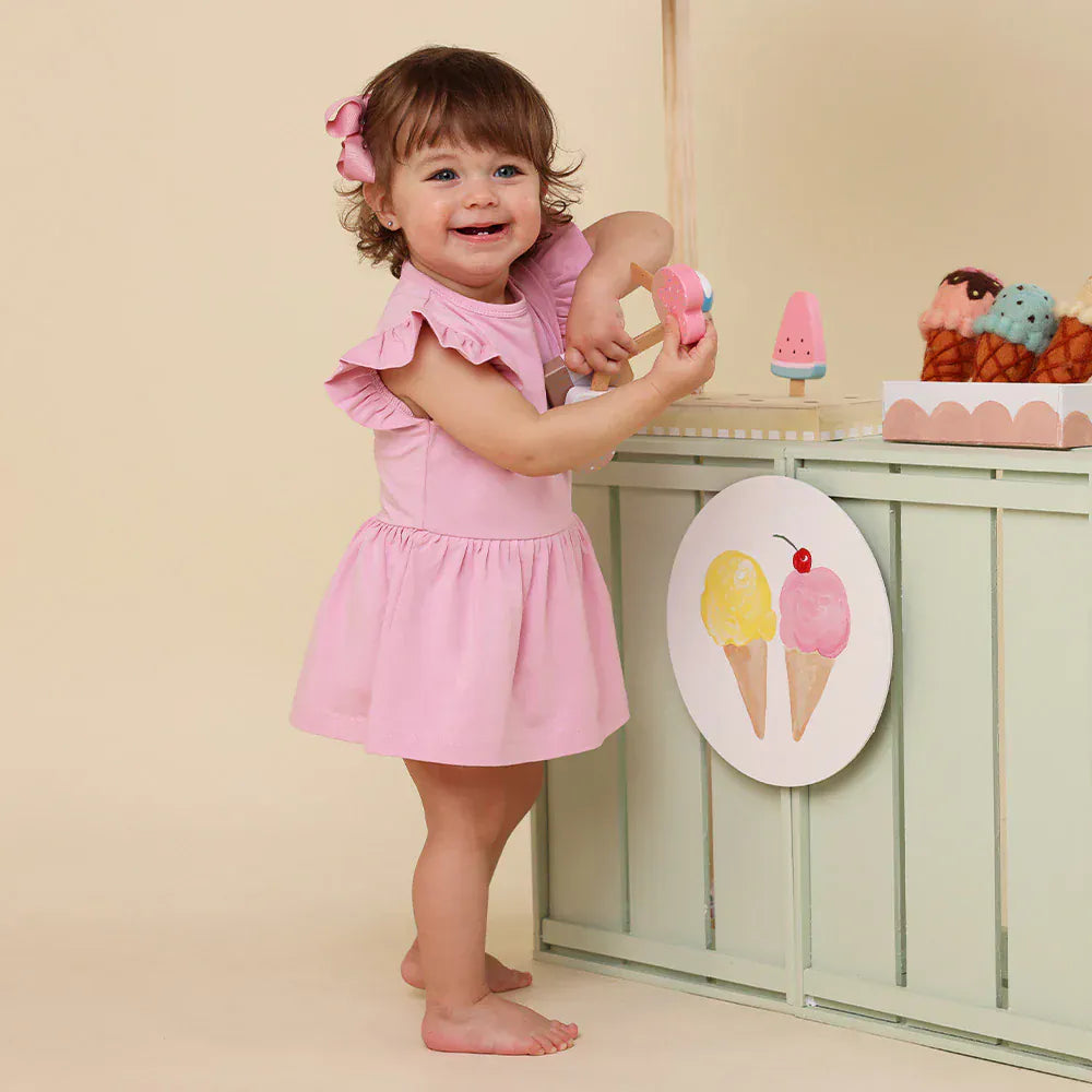 Snuggle Hunny Kids Girls Dress Bubblegum Short Sleeve Organic Dress