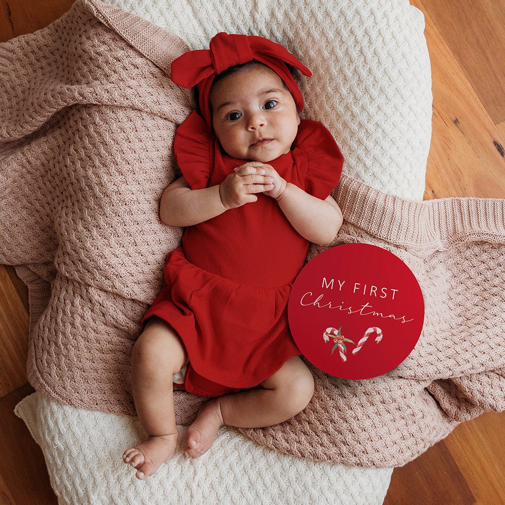 Snuggle Hunny Kids Girls Dress Red Short Sleeve Organic Dress