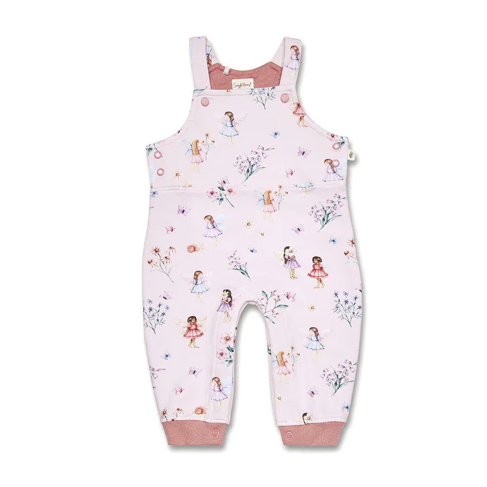 Snuggle Hunny Kids Girls Onesie Fairy Dust Organic Snuggle Overalls