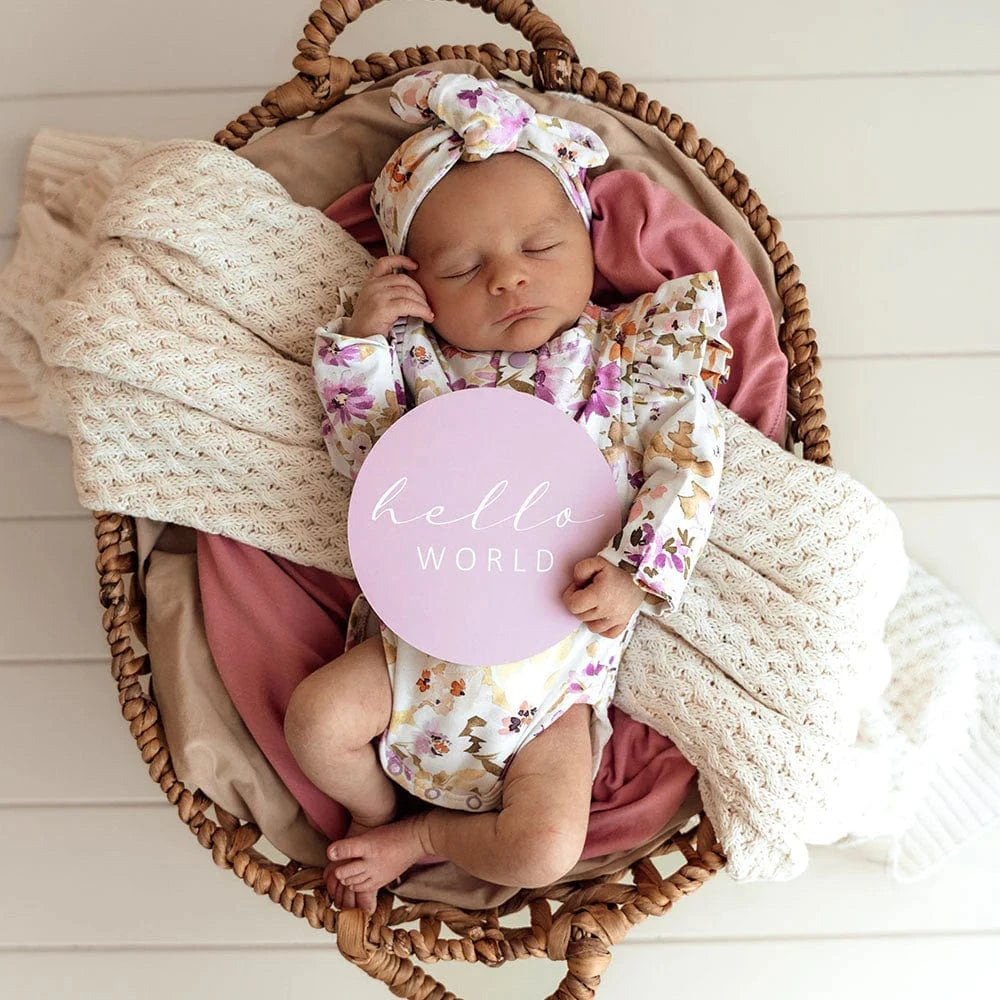 Snuggle Hunny Kids Girls Onesie Isla Long Sleeve Organic Bodysuit with Frill