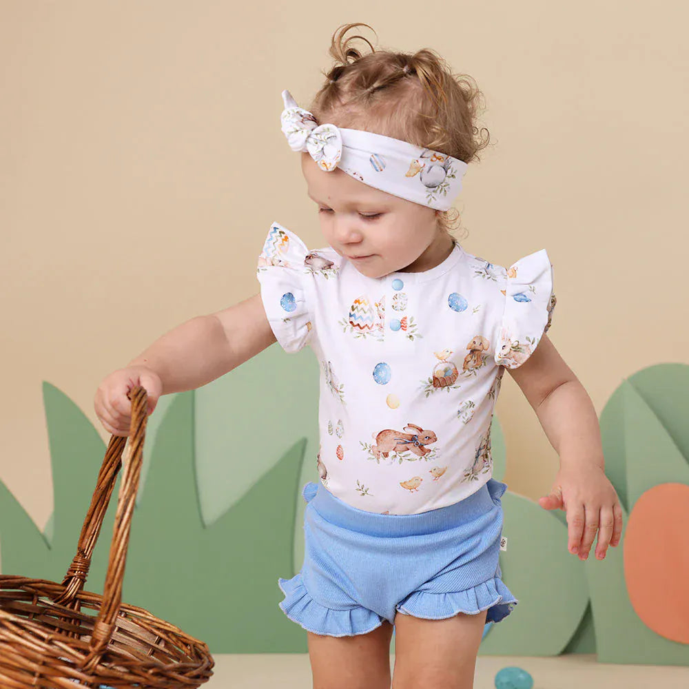 Snuggle Hunny Kids Girls Pants Bluebell Organic Bloomers
