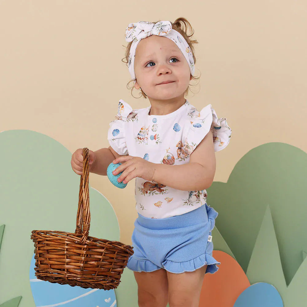 Snuggle Hunny Kids Girls Pants Bluebell Organic Bloomers