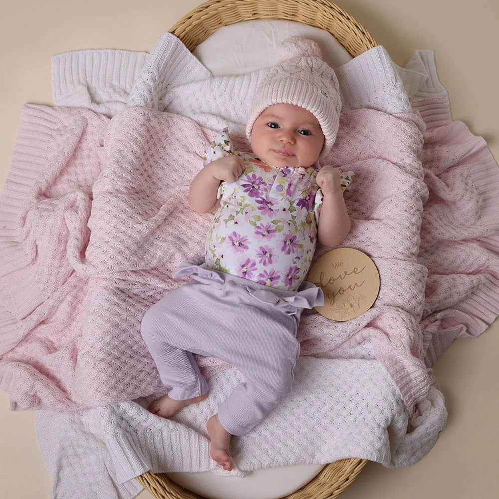 Snuggle Hunny Kids Girls Pants Lavender Organic Pants with Frill