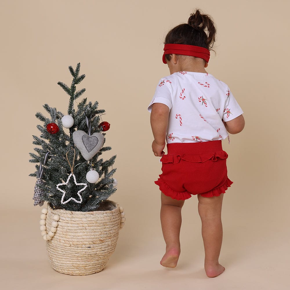 Snuggle Hunny Kids Girls Pants Red Organic Bloomers