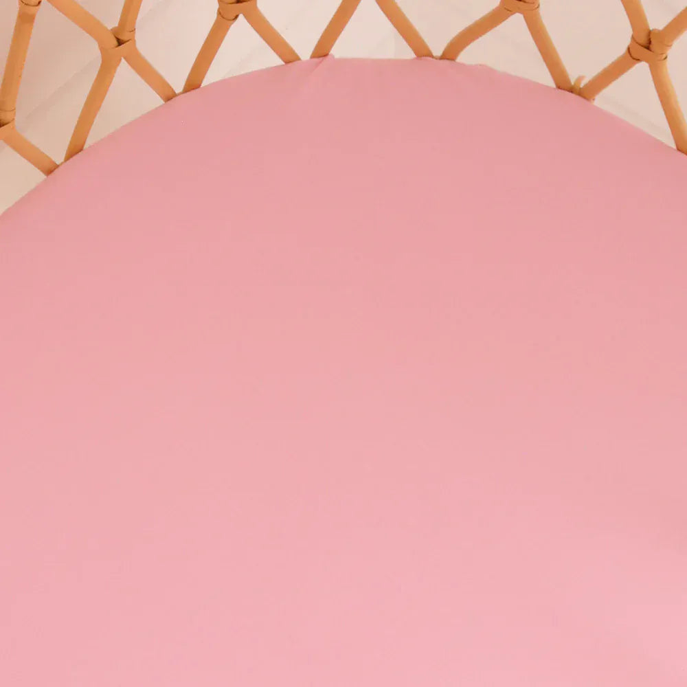 Snuggle Hunny Kids Linen Sheets Bubblegum Organic Bassinet Sheet / Change Pad Cover