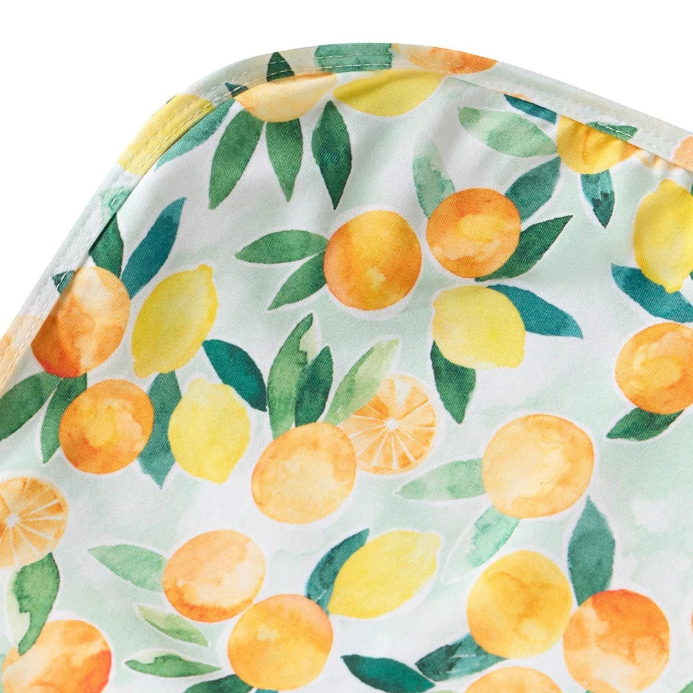 Snuggle Hunny Kids Linen Sheets Citrus Squeeze Organic Jersey Wrap & Beanie Set