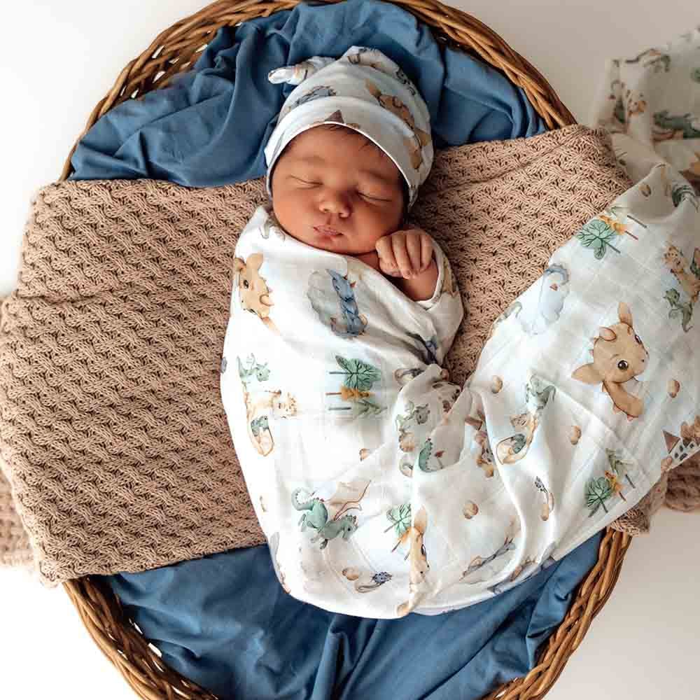 Snuggle Hunny Kids Linen Sheets Dragon Organic Muslin Wrap
