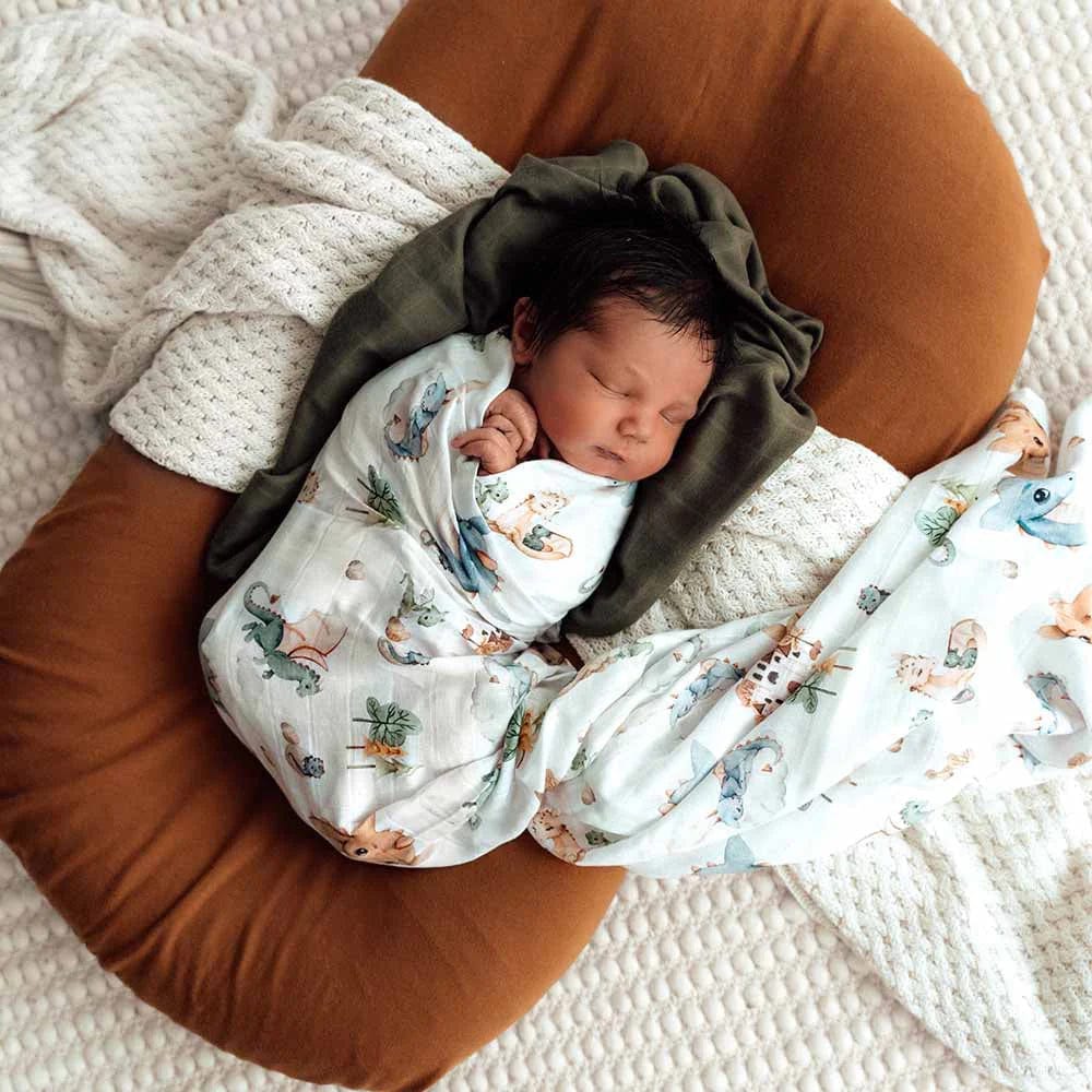 Snuggle Hunny Kids Linen Sheets Dragon Organic Muslin Wrap