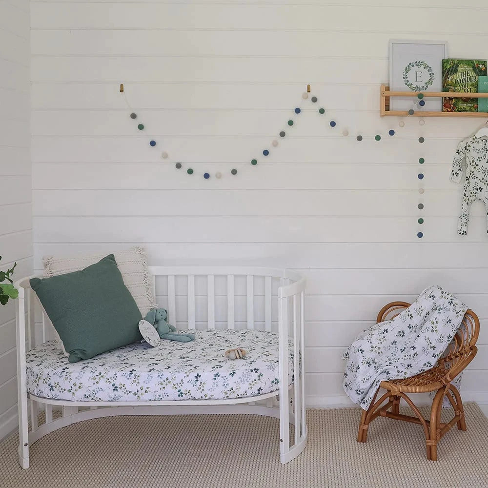 Snuggle Hunny Kids Linen Sheets Eden Organic Fitted Cot Sheet