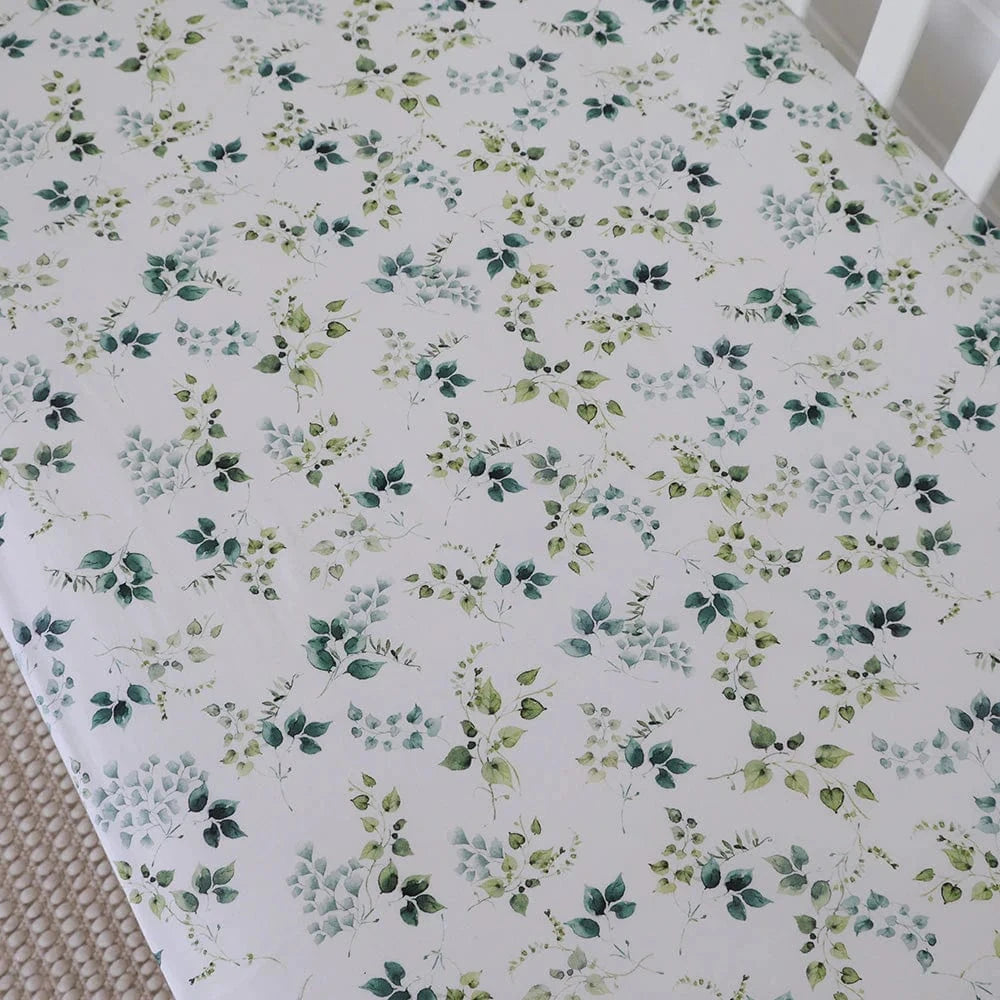 Snuggle Hunny Kids Linen Sheets Eden Organic Fitted Cot Sheet