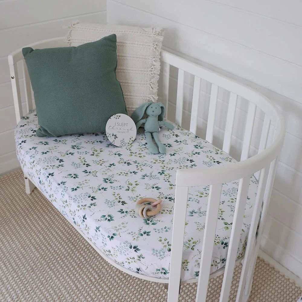 Snuggle Hunny Kids Linen Sheets Eden Organic Fitted Cot Sheet