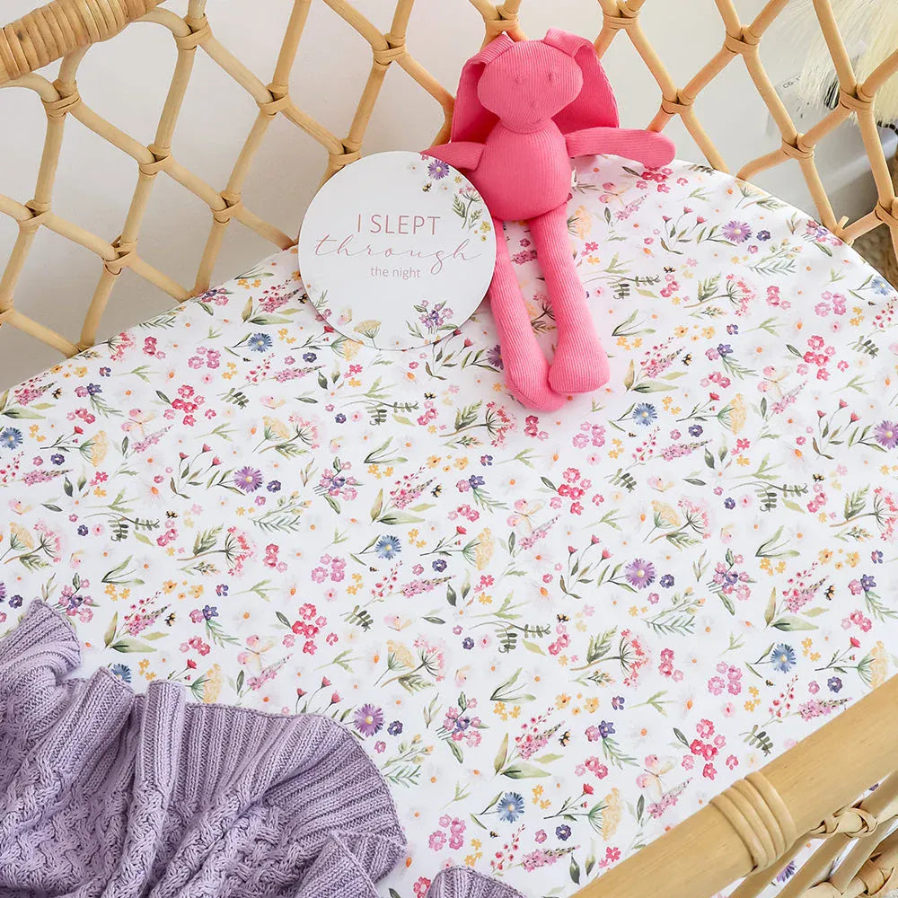 Snuggle Hunny Kids Linen Sheets Gracie Organic Bassinet Sheet / Change Pad Cover
