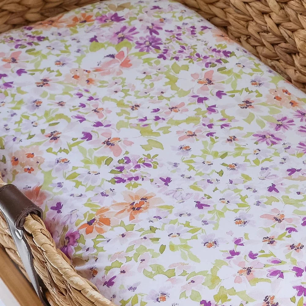 Snuggle Hunny Kids Linen Sheets Isla Organic Bassinet Sheet / Change Pad Cover