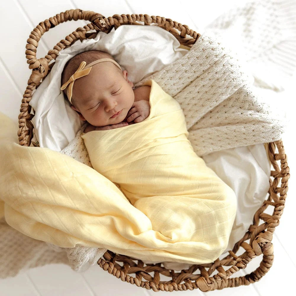 Snuggle Hunny Kids Linen Sheets Sunlight Organic Muslin Wrap