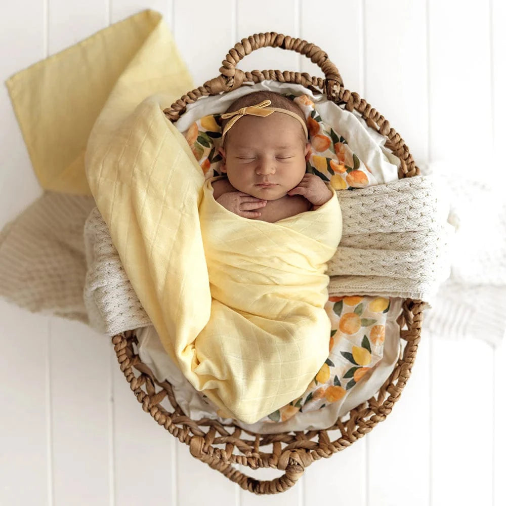 Snuggle Hunny Kids Linen Sheets Sunlight Organic Muslin Wrap
