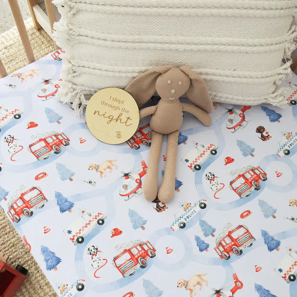 Snuggle Hunny Kids Linen Sheets To The Rescue Organic Fitted Cot Sheet