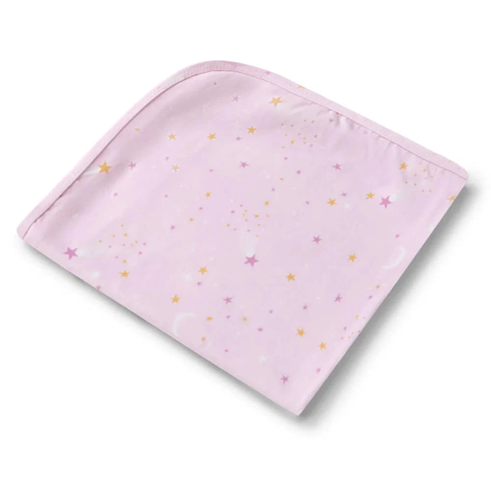 Snuggle Hunny Kids Linen Sheets Twinkle Organic Jersey Wrap & Topknot Set