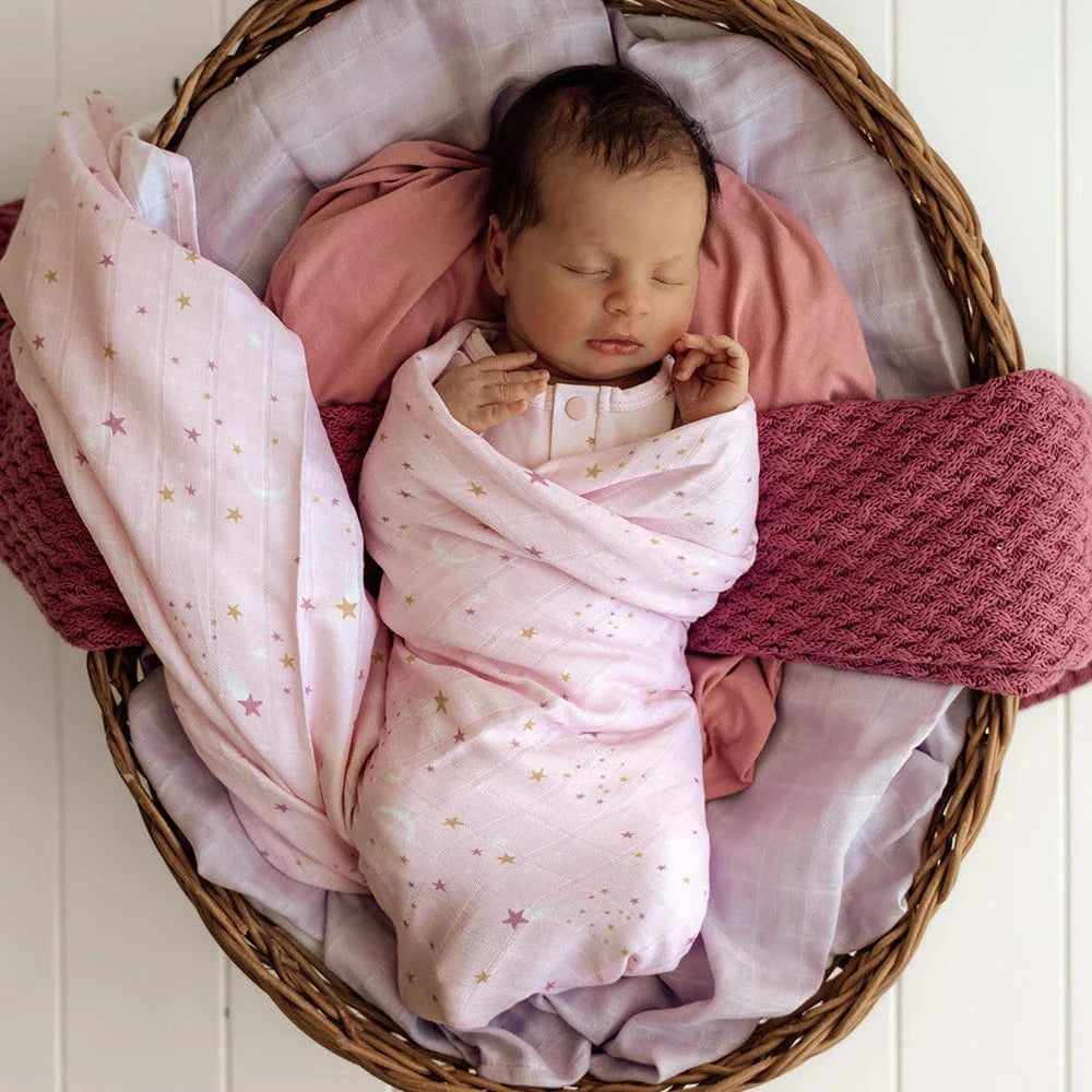 Snuggle Hunny Kids Linen Sheets Twinkle Organic Muslin Wrap