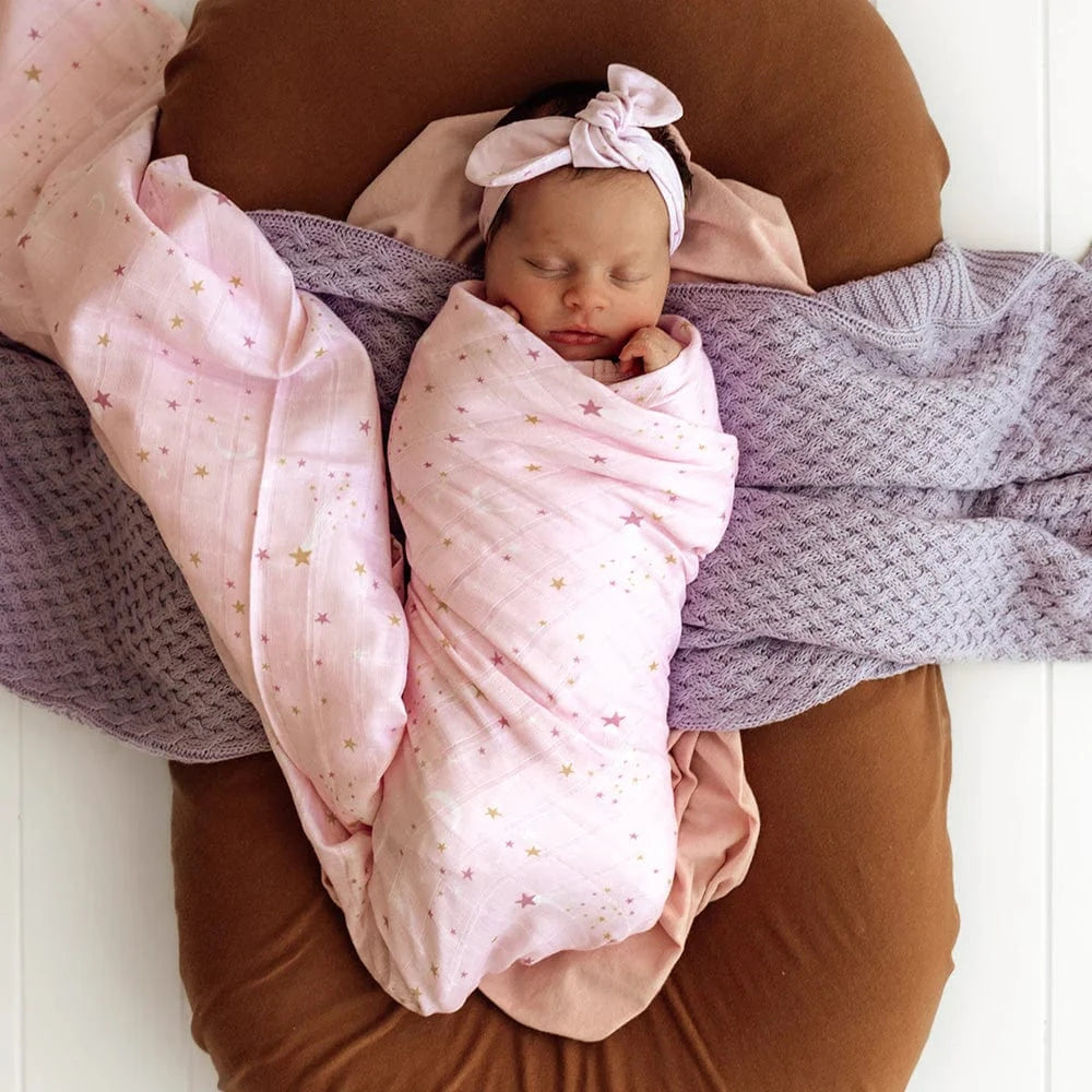 Snuggle Hunny Kids Linen Sheets Twinkle Organic Muslin Wrap