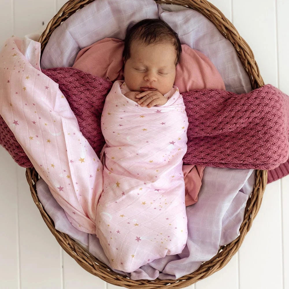 Snuggle Hunny Kids Linen Sheets Twinkle Organic Muslin Wrap