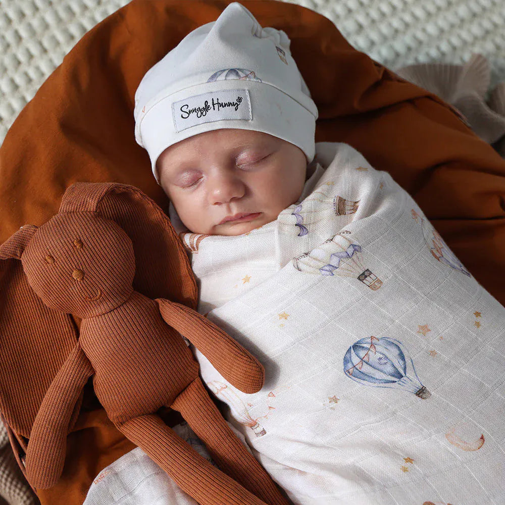 Snuggle Hunny Kids Linen Sheets Up & Away Organic Muslin Wrap