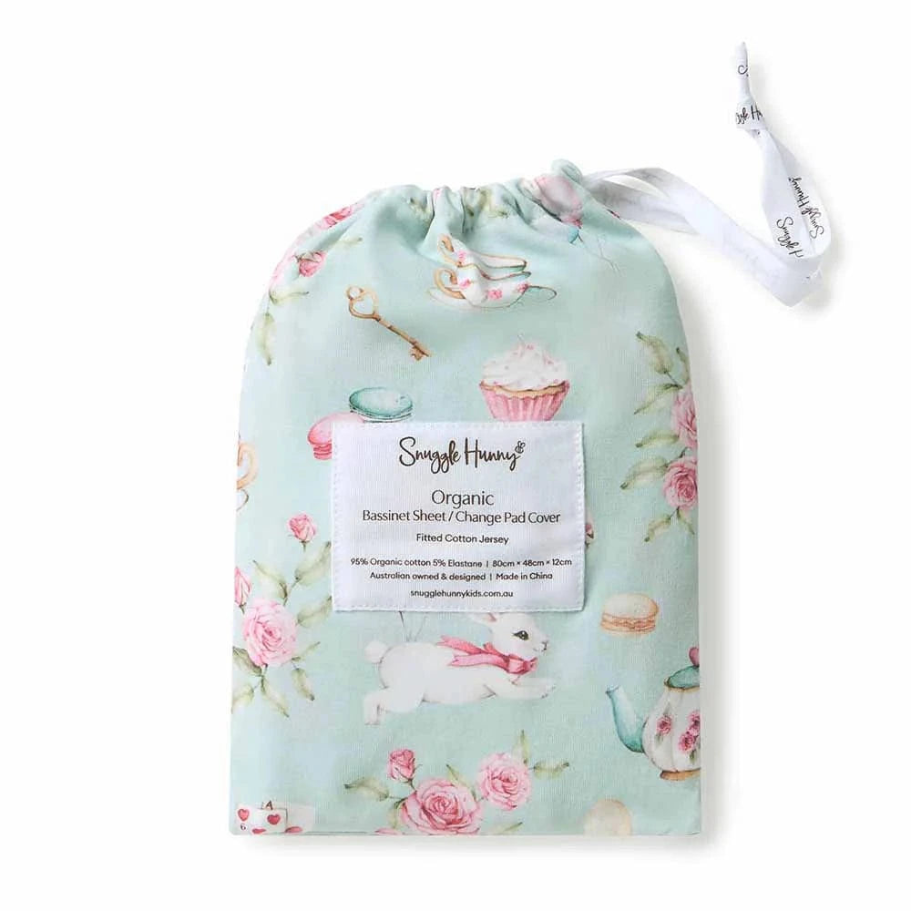 Snuggle Hunny Kids Linen Sheets White Rabbit Organic Bassinet Sheet / Change Pad Cover